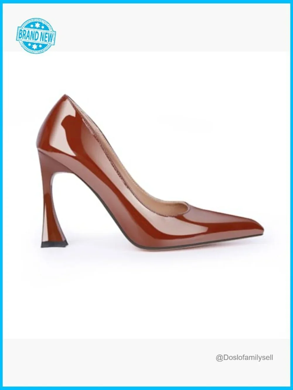 Pointed Toe Stiletto Pumps 4 Inch Heels Slip On Dress Shoes Elegant Chunky Heel